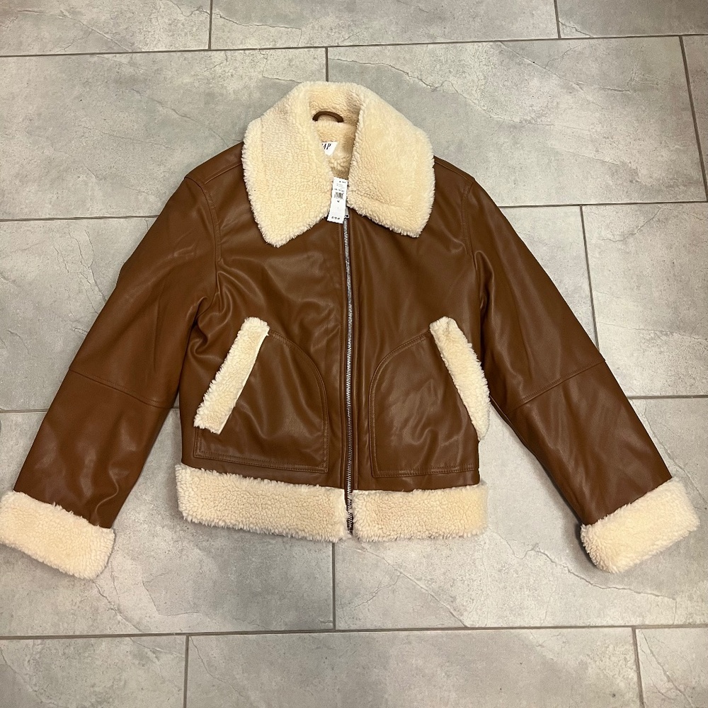 GAP vegan leather coat